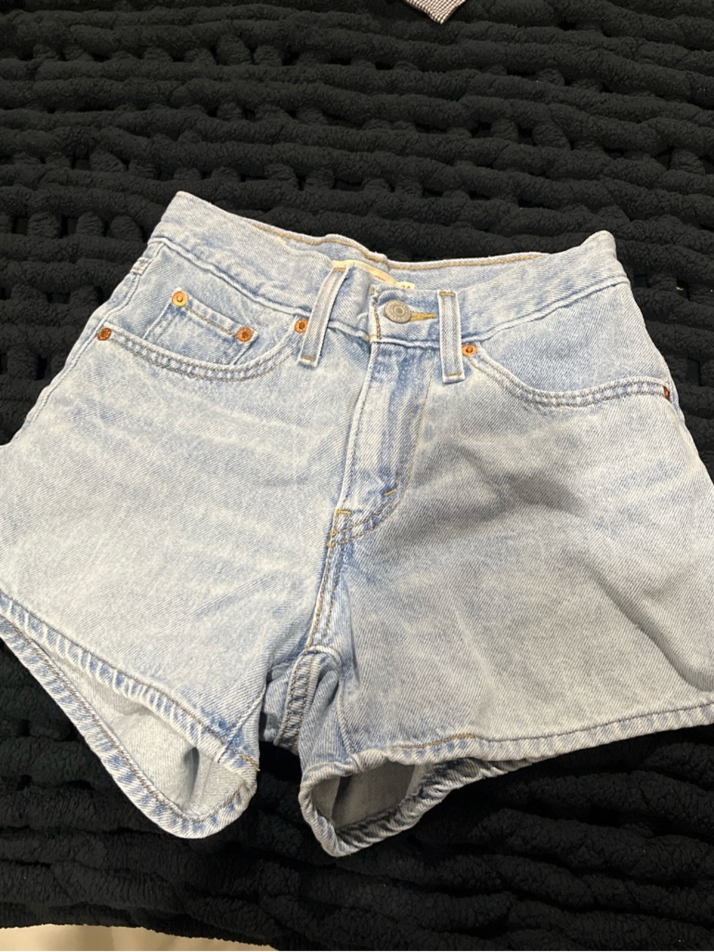 Levi's Light Blue Denim 80s mom shorts